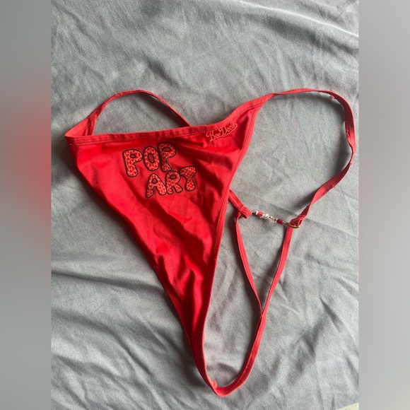 Adore Me Victoria’s Secret Vintage Pop Art German Nylon Underwear G-String Thong - Picture 6 of 16